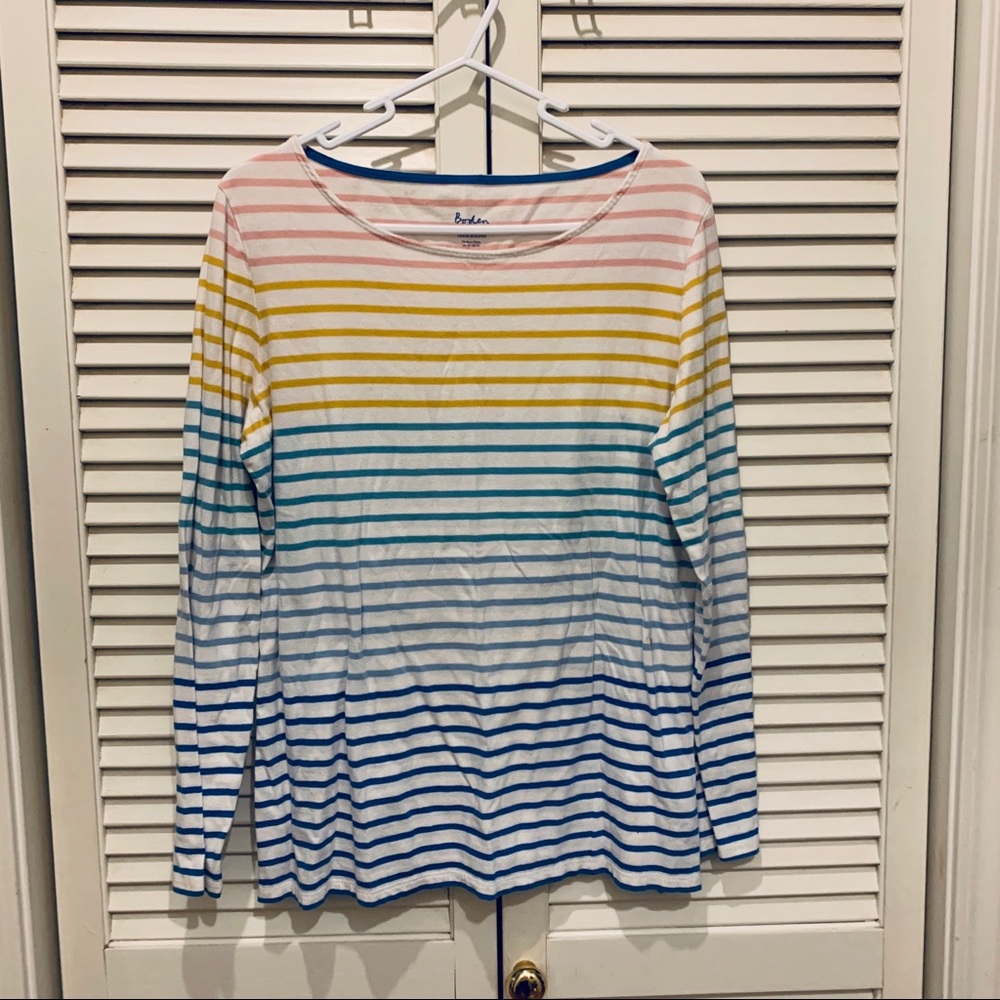 Boden Multicolor Striped Tee